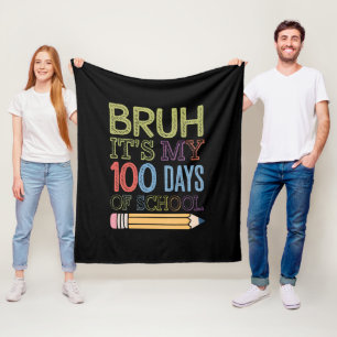 Es ist mein 100. Schultag Lustiger 100. Tag Fleecedecke