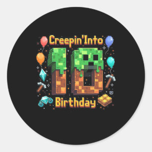 Es ist mein 10. Geburtstag, Boy Gamer schleicht si Runder Aufkleber