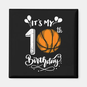 Es ist mein 10. Geburtstag Bysketbyll Spieler 10 T Magnet