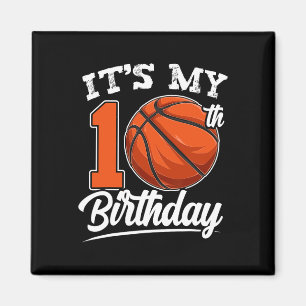 Es ist mein 10. Geburtstag Bysketbyll Spieler 10 T Magnet