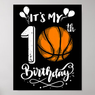 Es ist mein 10. Geburtstag Bysketbyll Spieler 10 T Poster