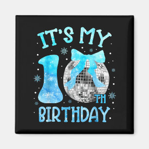 Es ist mein 10. Geburtstag Coquette Bow Disco 10 J Magnet