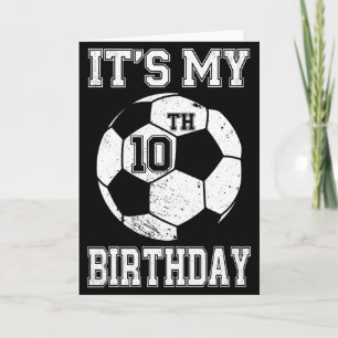 Es ist mein 10. Geburtstag Fußball-Design für Kind Karte