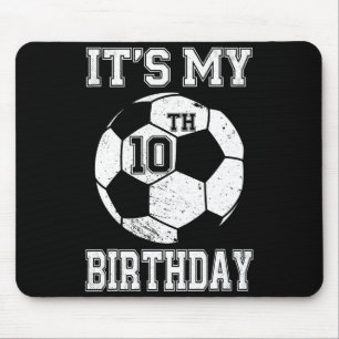 Es ist mein 10. Geburtstag Fußball-Design für Kind Mousepad