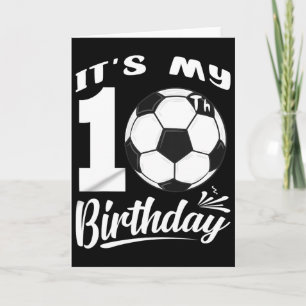 Es ist mein 10. Geburtstag Fußballspieler 10. Gebu Karte