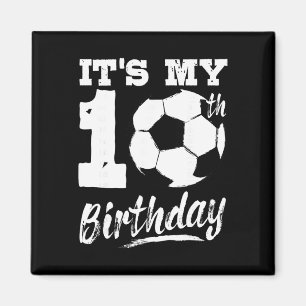 Es ist mein 10. Geburtstag Fußballspieler 10. Gebu Magnet