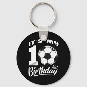 Es ist mein 10. Geburtstag Fußballspieler 10. Gebu Schlüsselanhänger