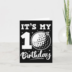 Es ist mein 10. Geburtstag Golf 10 Jahre alt Gebur Karte