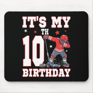 Es ist mein 10. Geburtstag Junge Eishockey Dabbing Mousepad