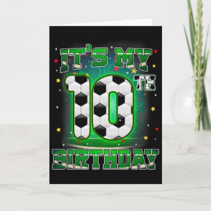 Es ist mein 10. Geburtstag Junge Fußball 10 Jahre  Karte