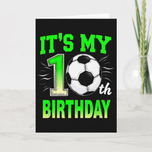 Es ist mein 10. Geburtstag Junge Fußball Ll  Karte