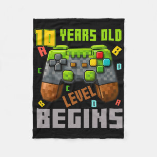 Es ist mein 10. Geburtstag Pixel Gaming Controller Fleecedecke