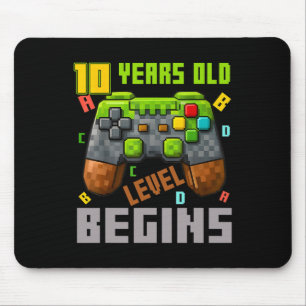 Es ist mein 10. Geburtstag Pixel Gaming Controller Mousepad