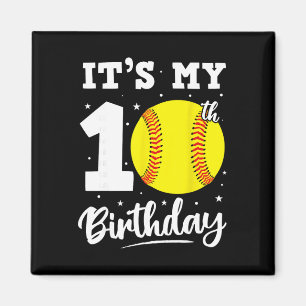 Es ist mein 10. Geburtstag Softll Zehn Jahre alter Magnet
