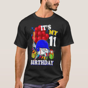 Es ist mein 11. Geburtstag 11 Jahre alte Baseball T-Shirt