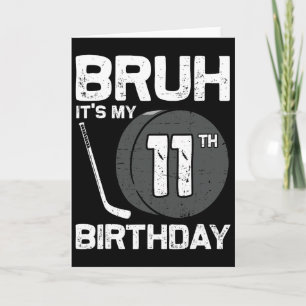 Es ist mein 11. Geburtstag 11-jähriger Hockeyspiel Karte