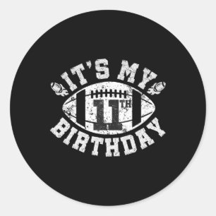 Es ist mein 11. Geburtstag Junge 11 Jahre alte Fuß Runder Aufkleber