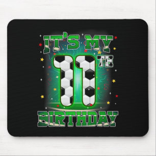 Es ist mein 11. Geburtstag Junge Fußball 11 Jahre Mousepad