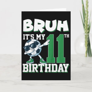 Es ist mein 11. Geburtstag Junge Fußball Footbyll Karte