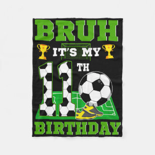 Es ist mein 11. Geburtstag Jungen Fußball Thema Pa Fleecedecke