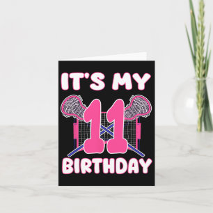 Es ist mein 11. Geburtstag Lacrosse Themed Party 1 Karte