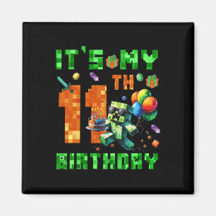 Es ist mein 11. Geburtstag Pixel-Nummer Videospiel Magnet