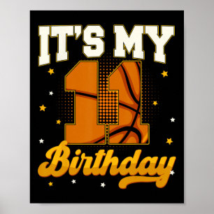 Es ist mein 11. Geburtstag Skelett Junge 11 Jahre Poster