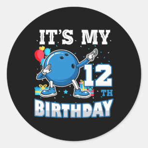 Es ist mein 12. Geburtstag, der 12 Jahre alter Bow Runder Aufkleber