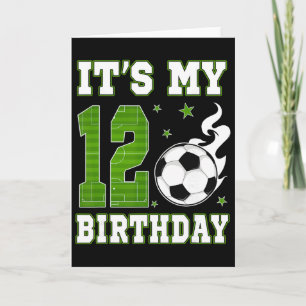 Es ist mein 12. Geburtstag Jungen Fußball 12 Jahre Karte