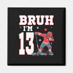 Es ist mein 13. Geburtstag Junge Eishockey 13 Jahr Magnet