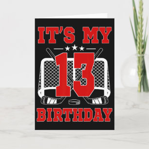 Es ist mein 13. Geburtstag Mädchen Eishockey Thema Karte