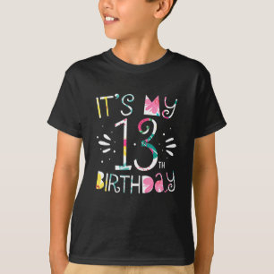 Es ist mein 13. Geburtstag tropischer Flora 13 Jah T-Shirt
