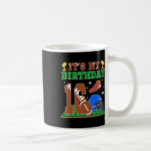 Es ist mein 16. Geburtstag Junge 16 Jahre alt Fußb Kaffeetasse