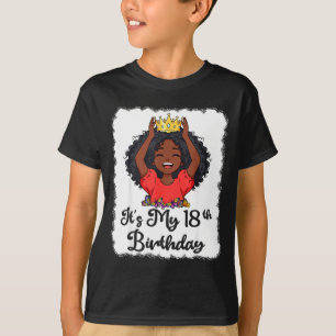 Es ist mein 18. Geburtstag Schwarze Mädchen Prinze T-Shirt
