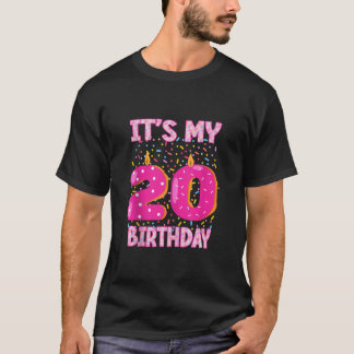 Es ist mein 20. Geburtstag Sweet Donut Thema 20 Ja T-Shirt
