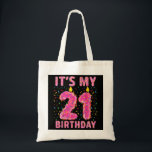 Es ist mein 21. Geburtstag süßer Donut 21 Jahre al Tragetasche<br><div class="desc">Es ist mein 21. Geburtstag Süßes Donut 21 Jahre altes Sonnengeschenk</div>