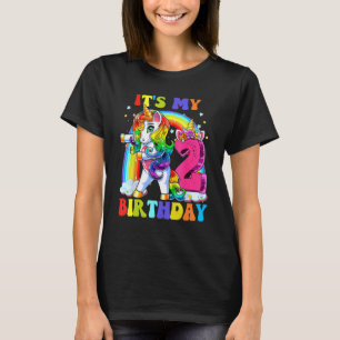 Es ist mein 2. Geburtstag Junge Niedliche Einhorn T-Shirt