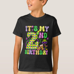 Es ist mein 2. Geburtstag Mardi Gras Party Kinder T-Shirt