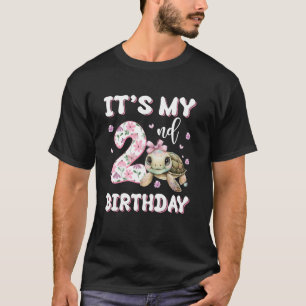 Es ist mein 2. Geburtstag Süße Schildkröte Meer Fi T-Shirt