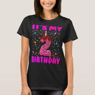 Es ist mein 2. Geburtstagsmädchen Doughnut Happy v T-Shirt