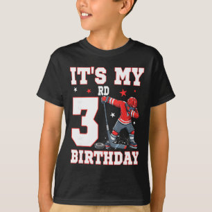 Es ist mein 3. Geburtstag Junge Eishockey Dabbing T-Shirt