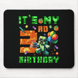 Es ist mein 3. Geburtstag Pixel-Nummer Videospiel  Mousepad