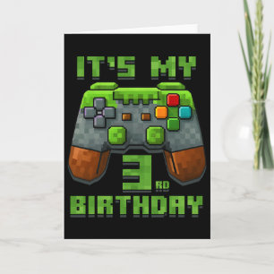 Es ist mein 3. Geburtstag Shirt Gamer Video Pixel  Karte