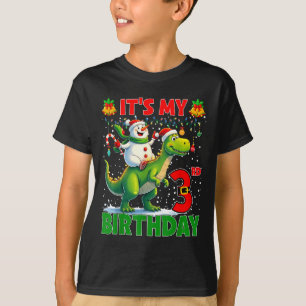 Es ist mein 3. Geburtstag Weihnachtsmann reitet au T-Shirt