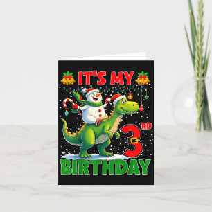 Es ist mein 3. Geburtstag Xmas Schneemann fährt Di Karte