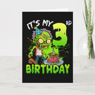 Es ist mein 3. Geburtstag Zombie Lover 3-jährige J Karte