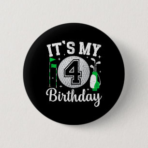 Es ist mein 4. Geburtstag Golf 4 Jahre alter Golfs Button