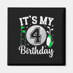 Es ist mein 4. Geburtstag Golf 4 Jahre alter Golfs Magnet