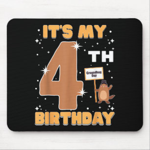 Es ist mein 4. Geburtstag Groundhog Day 4 Jahre al Mousepad