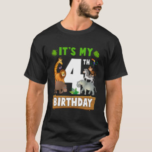 Es ist mein 4. Geburtstag Zoo Jungle Safari 4 Jahr T-Shirt